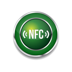 NFC Circular Vector Green Web Icon Button