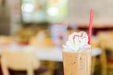 Iced mocha coffee