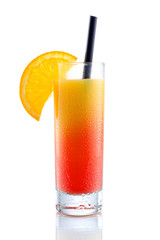 Campari orange cocktail, isolated on white - 66946621
