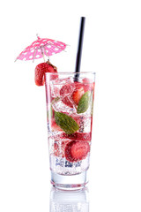 Strawberry Mojito  on isolated white
