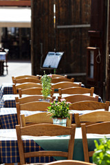 Old fashioned cafe terrace