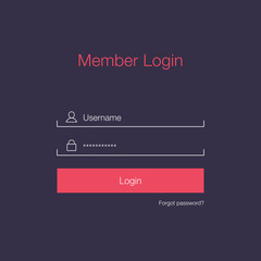 Clean Member Login Design