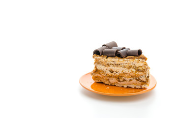 Coffee cake isolated on white background