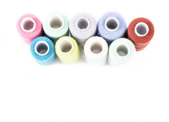 coil multicolored threads