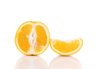 Sliced juicy orange.