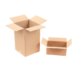 Two opened cardboard boxes.
