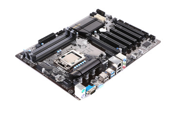 Black powerful motherboard.