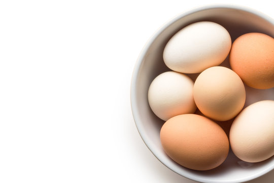 chicken eggs in bowl