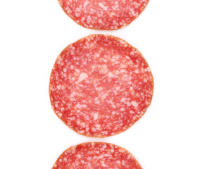 Slices of salami.