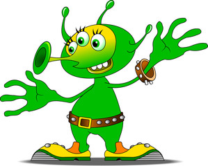 cheerful alien