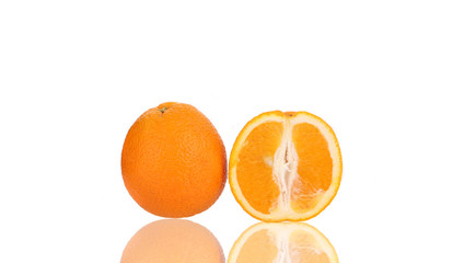 Orange whole and half.