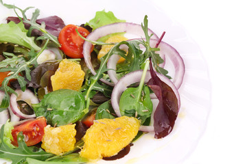 Fresh salad with cumin.