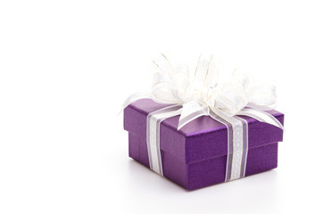 Gift box isolated white background