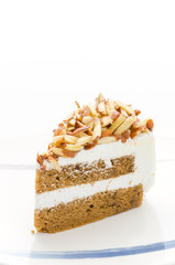 Coffee cake isolated on white background