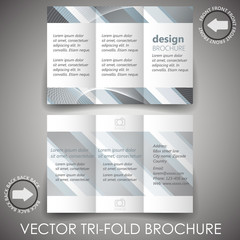 Business tri-fold flyer template, brochure or cover design