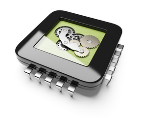 CPU with gears