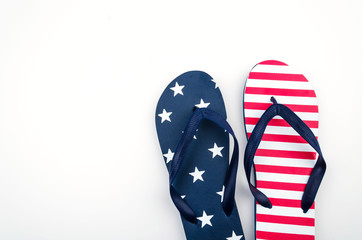 Flip flops isolated white background