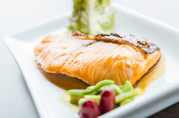 Salmon teriyaki