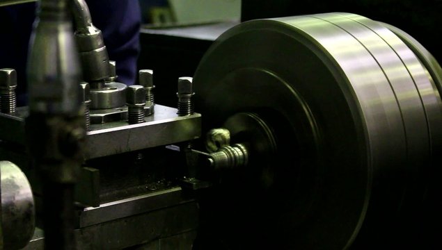 lathe on the white background