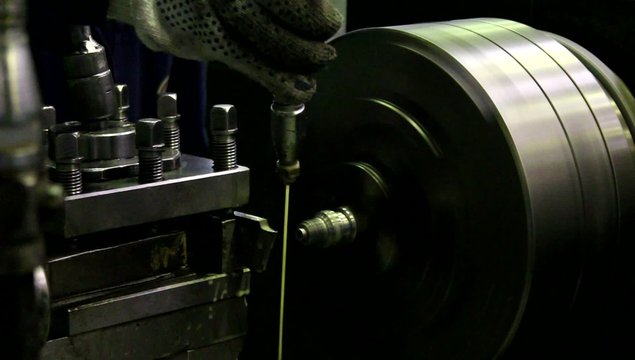 lathe on the white background