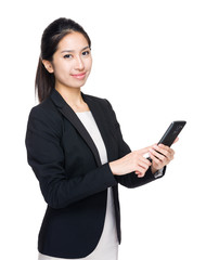 Business woman use mobile phone