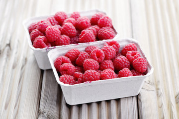 box of raspberries