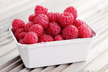 box of raspberries