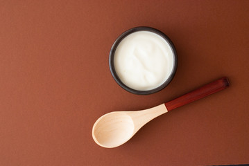 Fototapeta na wymiar natural yogurt