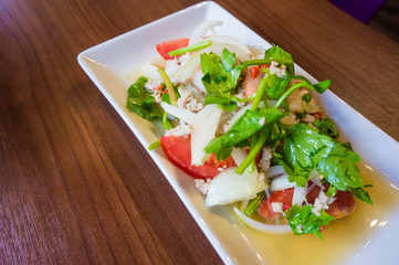 Thai spicy noodle salad, spicy vermicelli salad