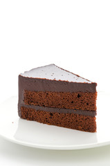 Cake chocolate isolated on white background