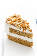 Coffee cake isolated on white background