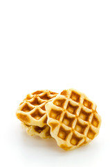 Waffle isolated on white background