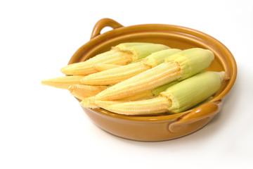 Baby corn in the bowl