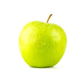 Green apple isolated white background