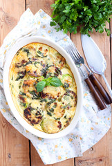 Courgette and herb gratin