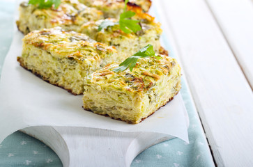 Courgette and herb bake