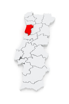 Map of Aveiro. Portugal.