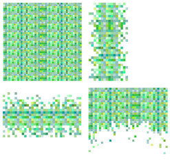 Set of 4 pixel templates for your design. Vector illustration