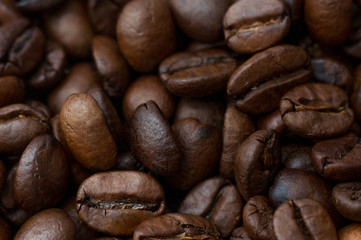 Coffee Beans Background - Stock Image