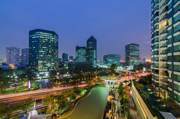 Fototapeta na wymiar Bangkok view from roof top