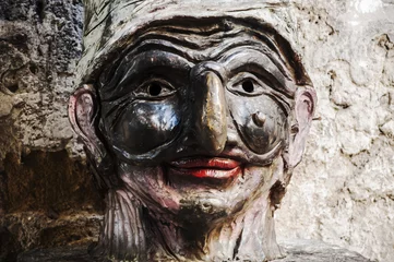 Deurstickers neapolitan mask © Enrico Della Pietra