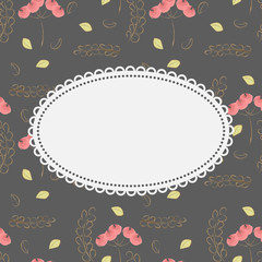 Flower pattern with vintage frame