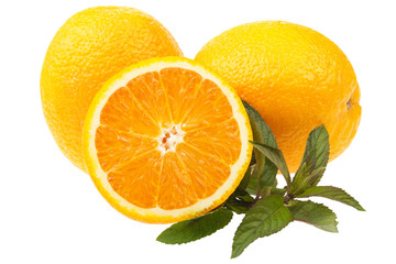 orange on white background