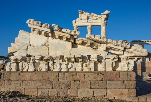 ruined fronton temple of Trajan