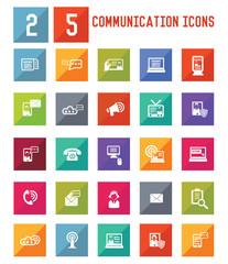 25 Communication icon set,vector