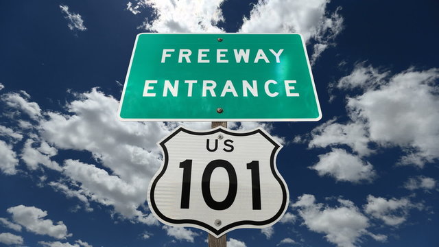 US 101 Freeway Sign Time Lapse