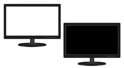 Monitor z białym ekranem, monitor z czarnym ekranem