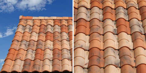toiture en tuiles romanes