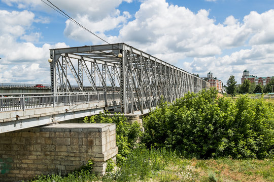 A footbridge over the River "Sosna" in Yelets