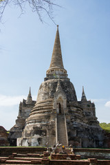 Fototapeta premium Old Temple Architecture , Wat Phra si sanphet at Ayutthaya, Thai